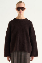 Mireya Knitted Sweater Mocha Brown