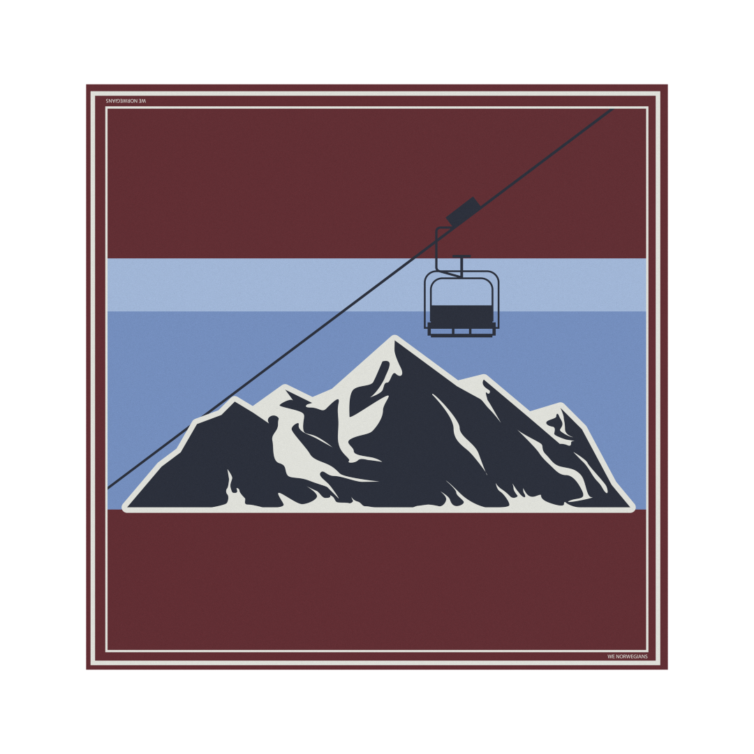 AfterSki Silk Scarf Burgundy