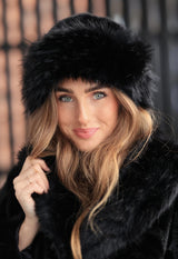Luxe Fluffy Beanie Black