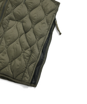 Military V Neck Down Jacket Khaki Olive