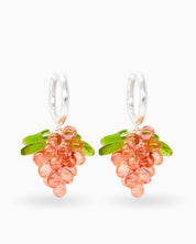 Raspberry Jelly Earrings in Silver