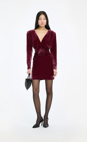Silk Velvet Mini Dress