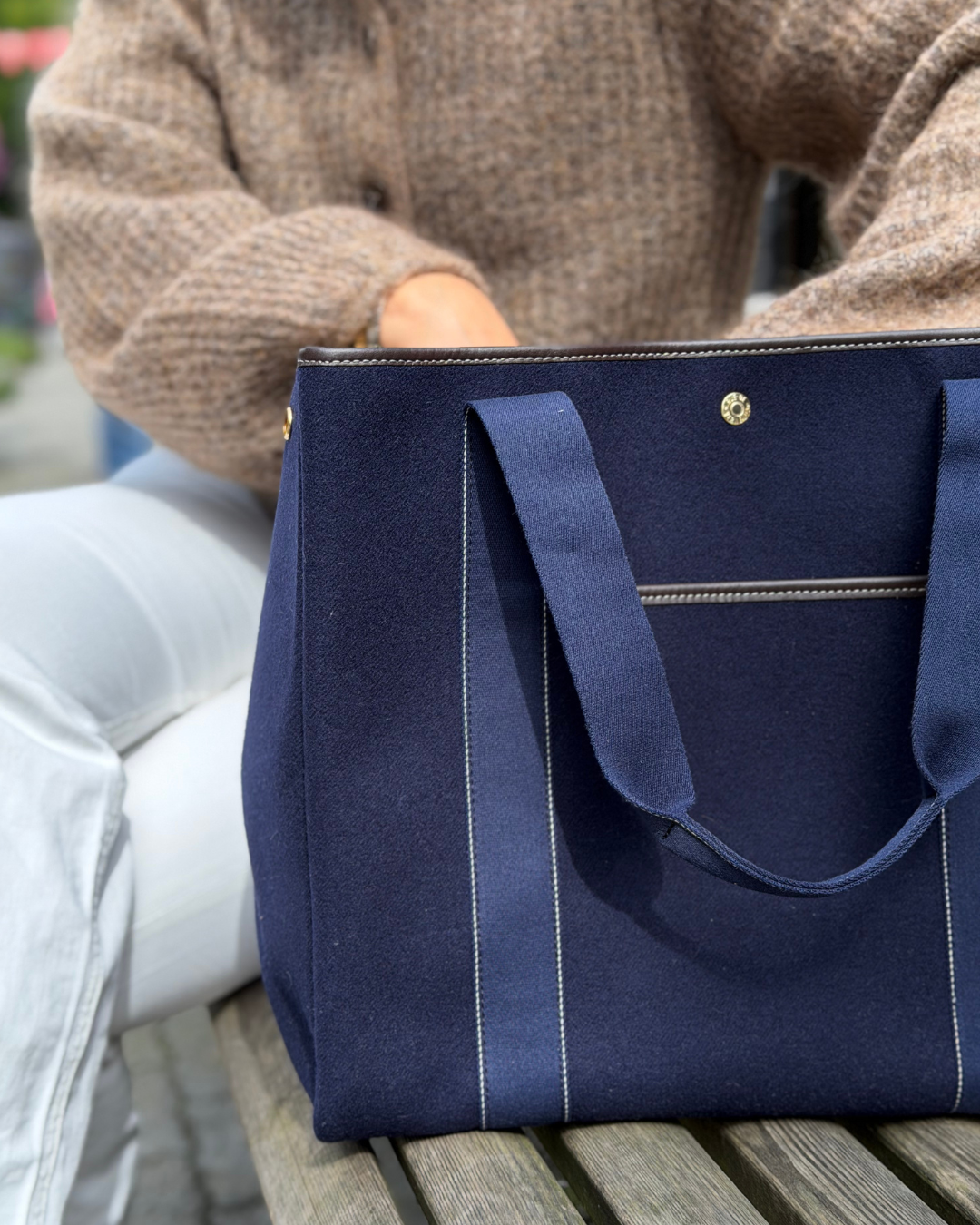 TRAVERSÉE L POCKET - Navy Flannel
