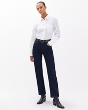 Harlow Mid-Rise Ankle Straight Dark Rinse