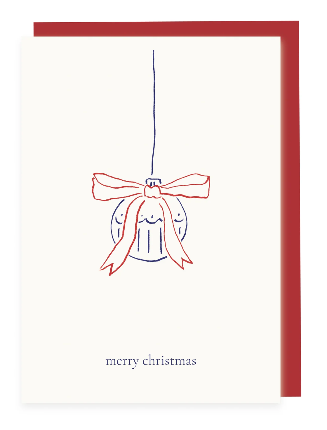 Folding Card "Merry Christmas" Christmas Tree Ball