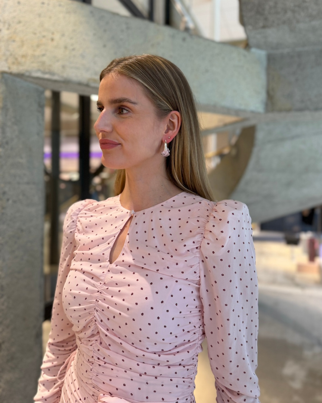 Mini Ruched Dress Pink