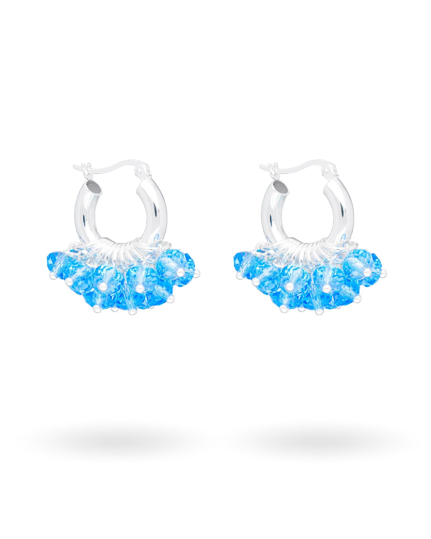 Mini Aquamarine Earrings Silver