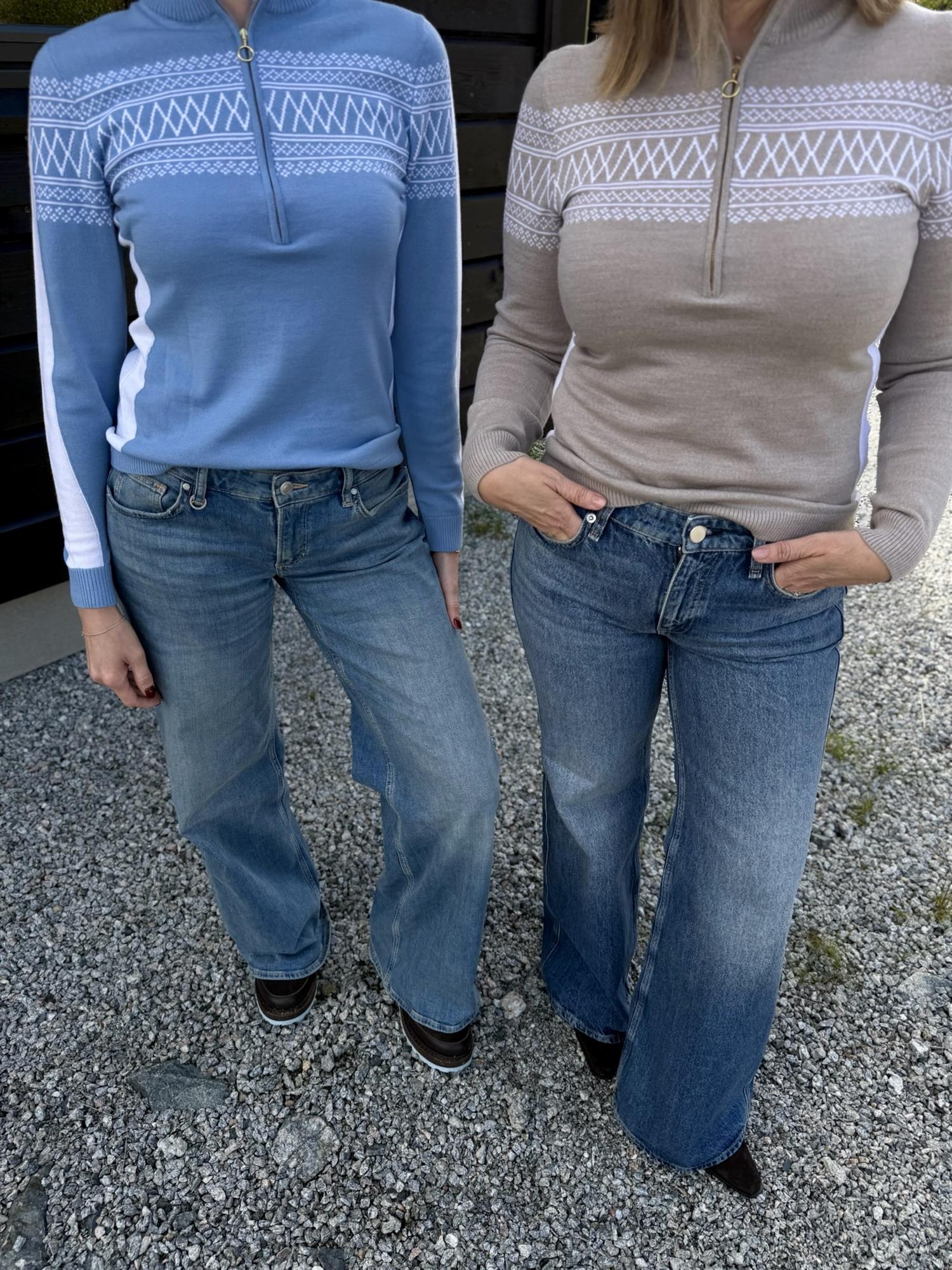 Signature 1/4-zip Light Blue