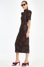 JACQUARD MIDI DRESS