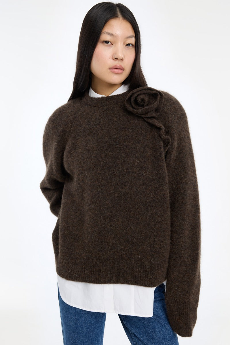 Knit Flower genser