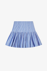 Stripe Cotton Mini Skirt