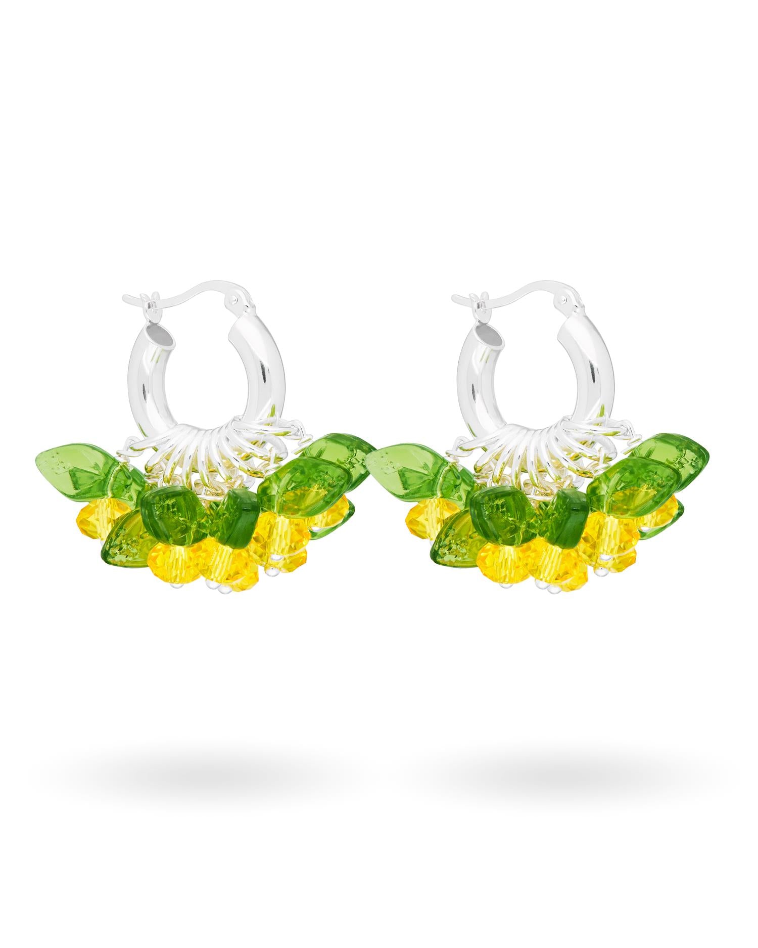 Mini Lemon Fields Forever Earrings Silver