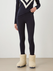 Voss Solid Leggings Navy Blue