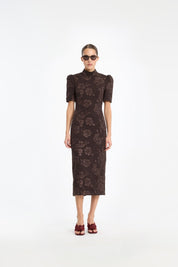JACQUARD MIDI DRESS