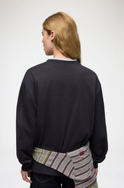 Basic Cotton Jersey Longsleeve Flower Print Phantom