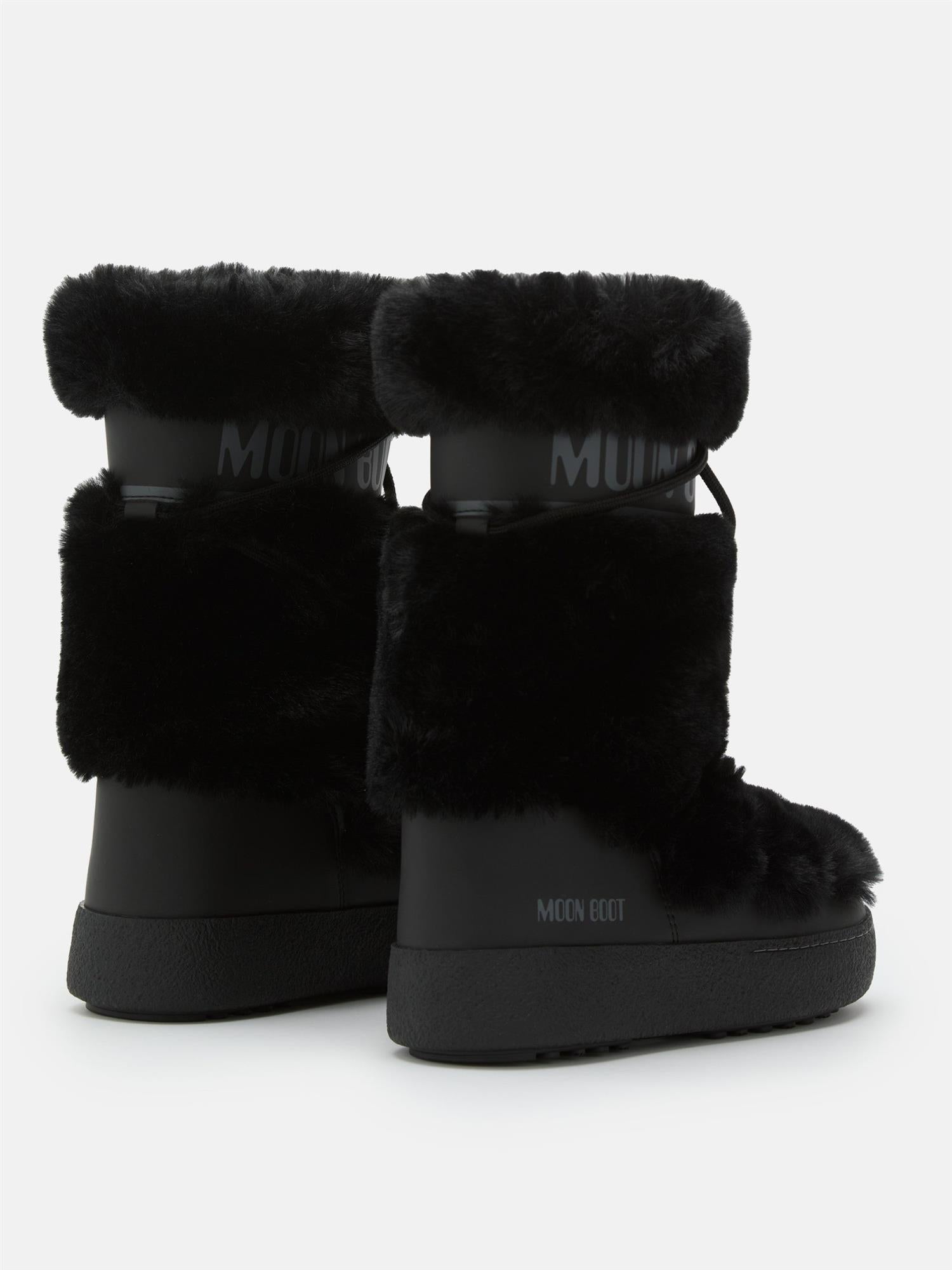 Ltrack Faux-Fur High Boots Black