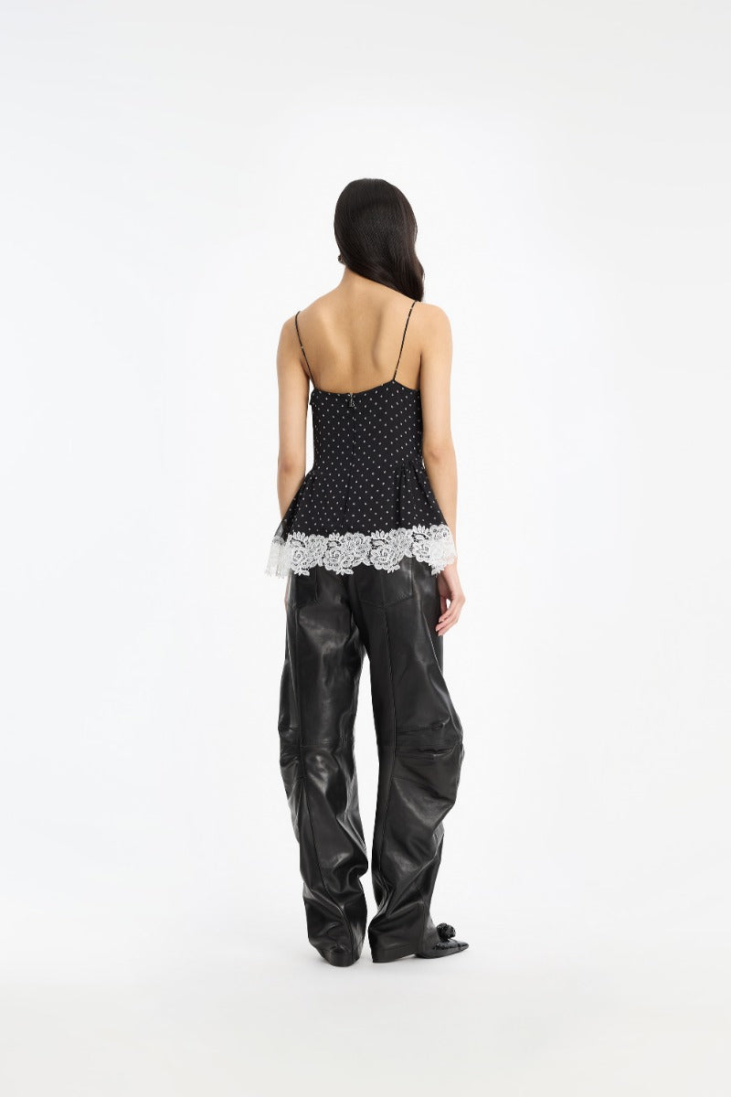 LEATHER CARGO PANTS