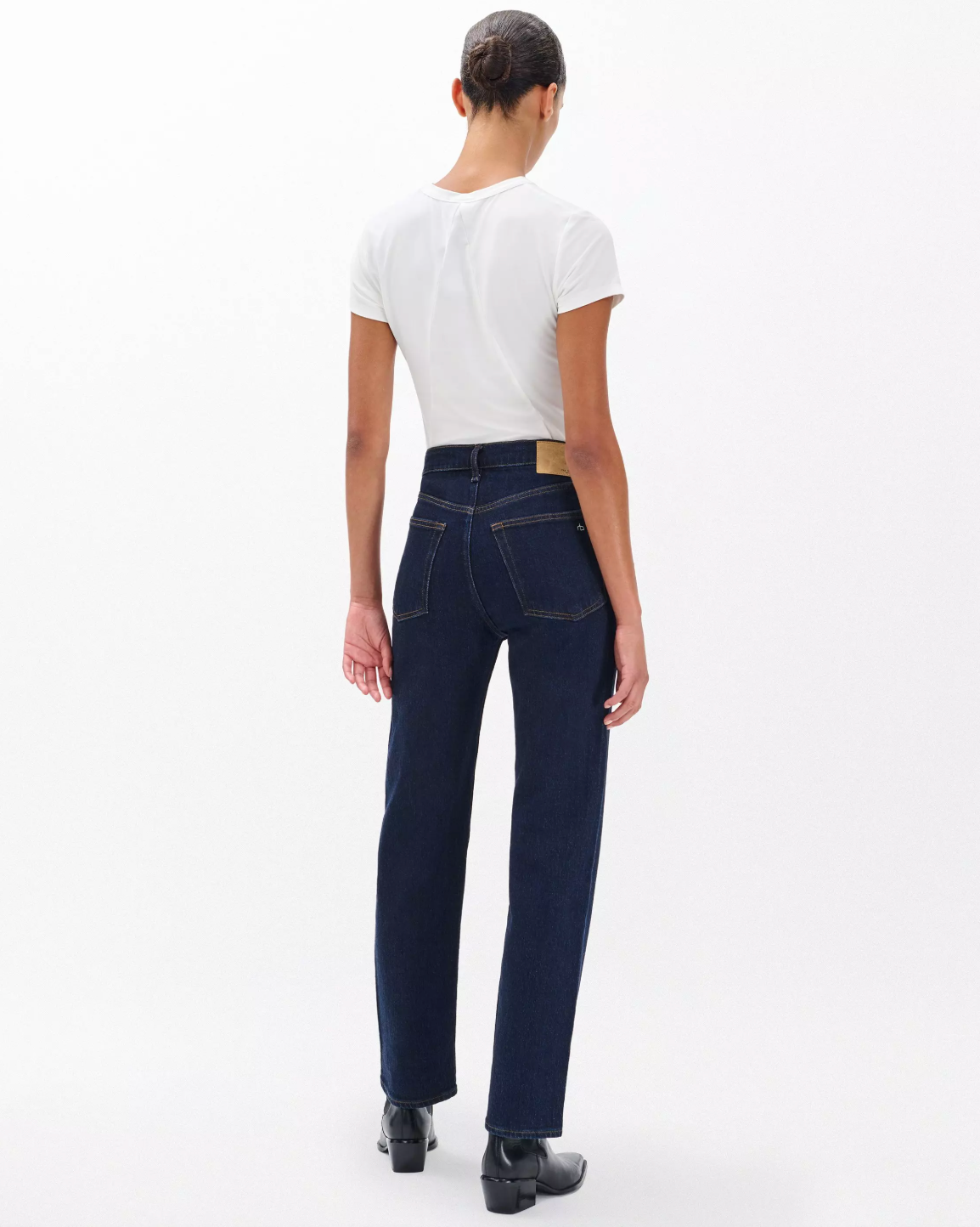 Harlow Mid-Rise Ankle Straight Dark Rinse