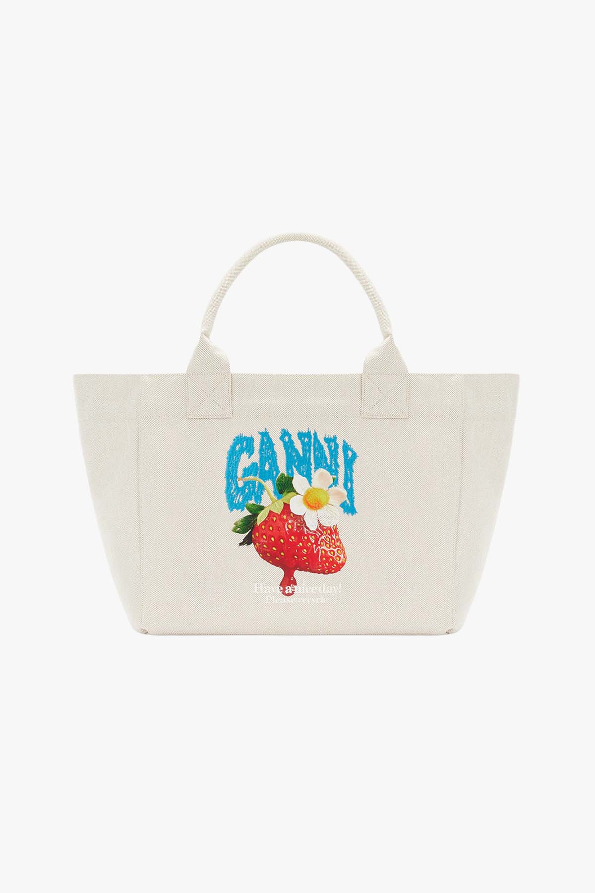 Medium Trapeze Shopper Strawberry Print