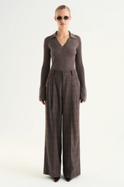 Maelle Trousers Brown Check