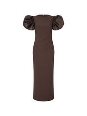Draped Midi Puff Dress Molé