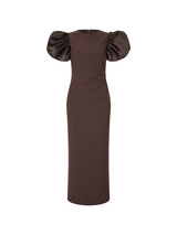Draped Midi Puff Dress Molé