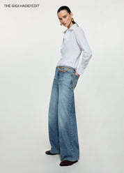 Flare Seam Light Denim