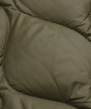 Military V Neck Down Jacket Khaki Olive
