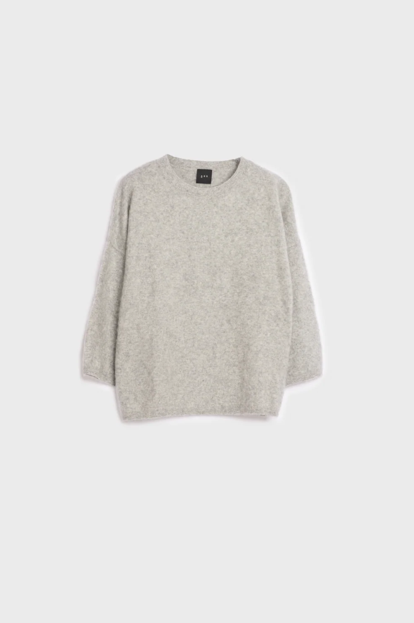 Nela Brushed Wool Knit M. Grey Mel