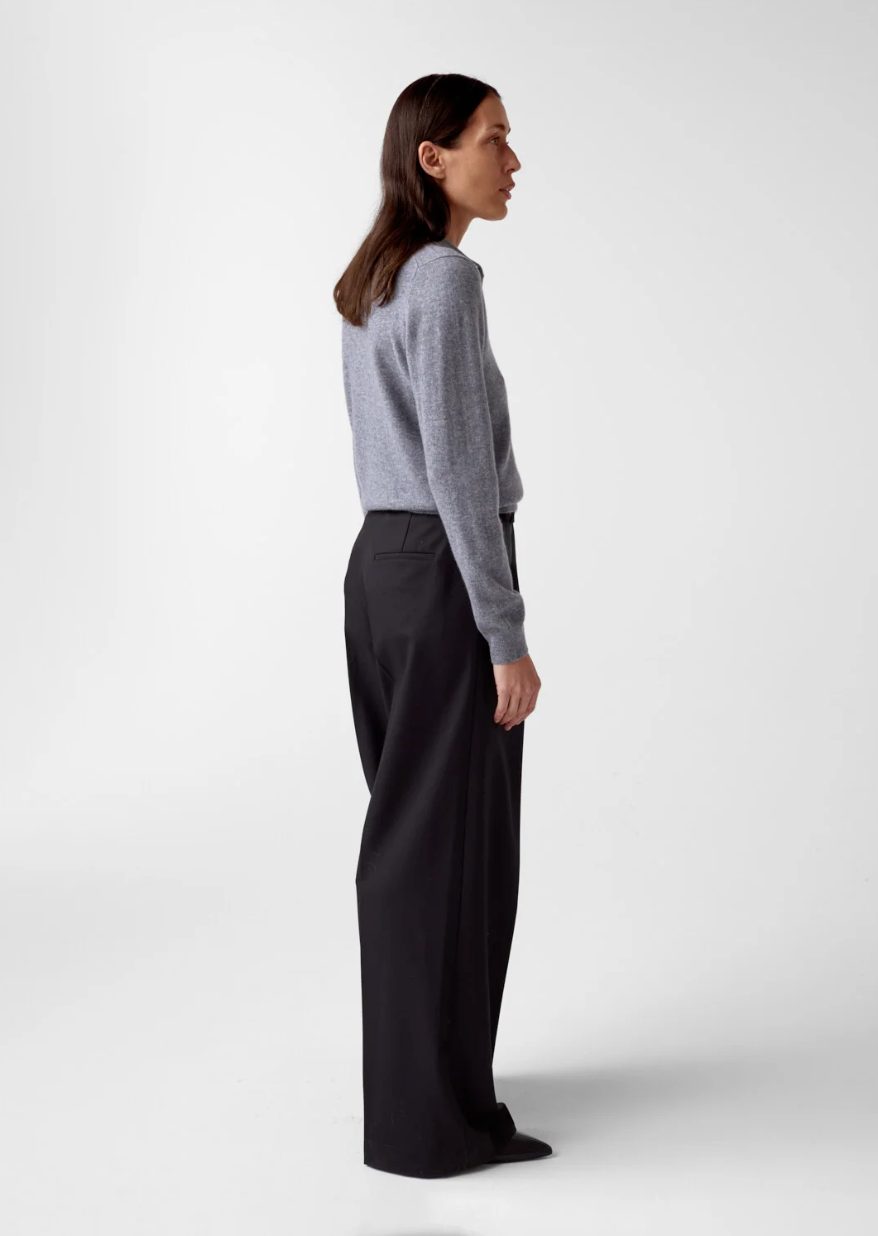 Elida Cashmere Polo M. Grey Mel
