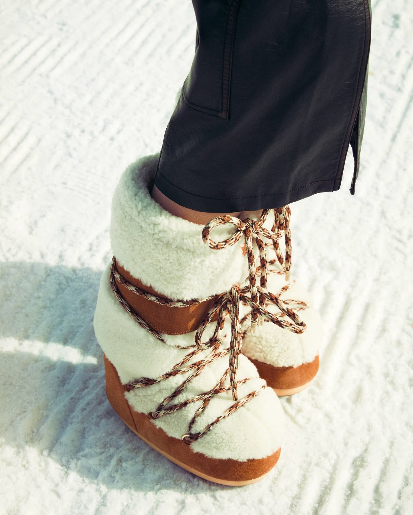Icon Shearling Boots Whisky/Off White