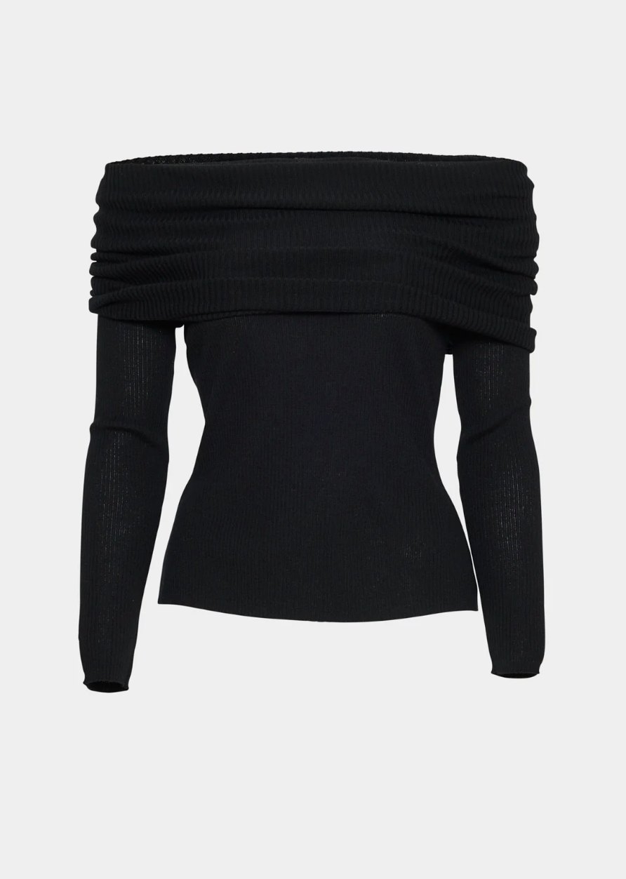 Delphine Merino Top Black