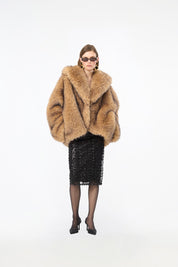 Faux Fur Jacket Nougat