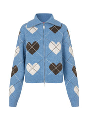 Siricras Cardigan Blue Hearts