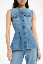 Flared Denim topp