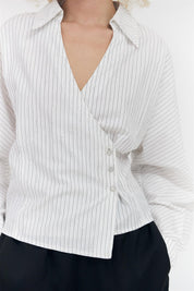 Esmecras Shirt White Stripe Sparkle