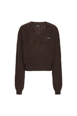 CABLE V-NECK SWEATER