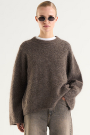 Mireya Knitted Sweater Dk Taupe