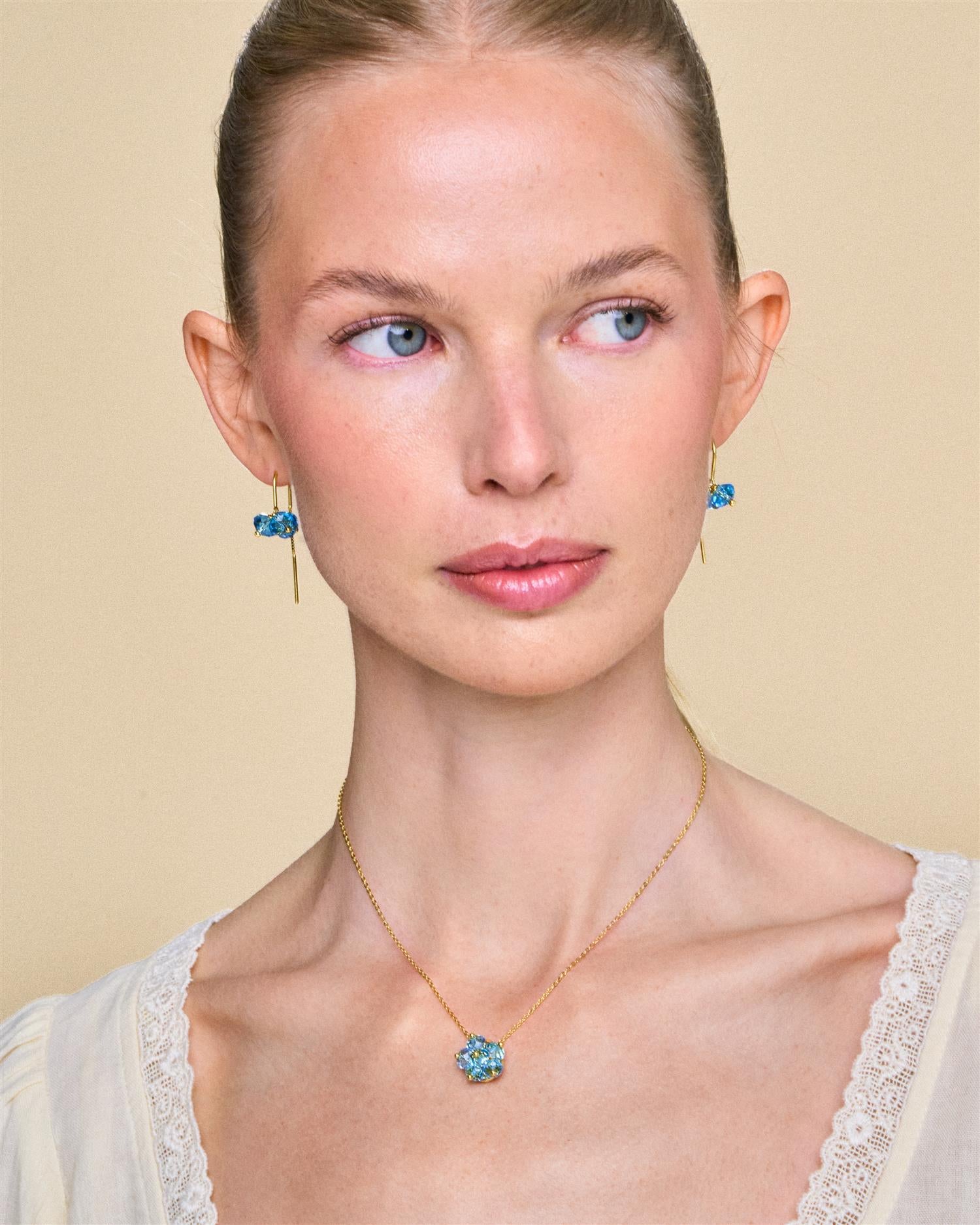 Aqua Cake Necklace