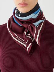 AfterSki Silk Scarf Burgundy