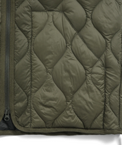Military V Neck Down Jacket Khaki Olive