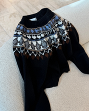 Vaffie Knit Mix Black