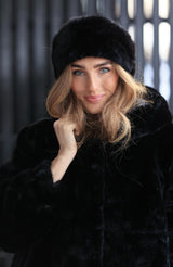 Faux Fur Head Band Black