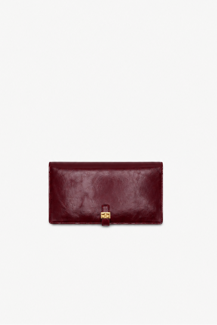 Sue Long Slim Wallet Burgundy