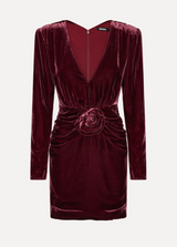 Silk Velvet Mini Dress