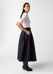 Anna Cotton Skirt Black