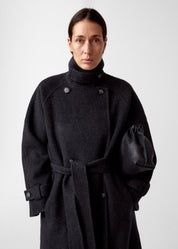 Carmella Wool Coat Black Mel