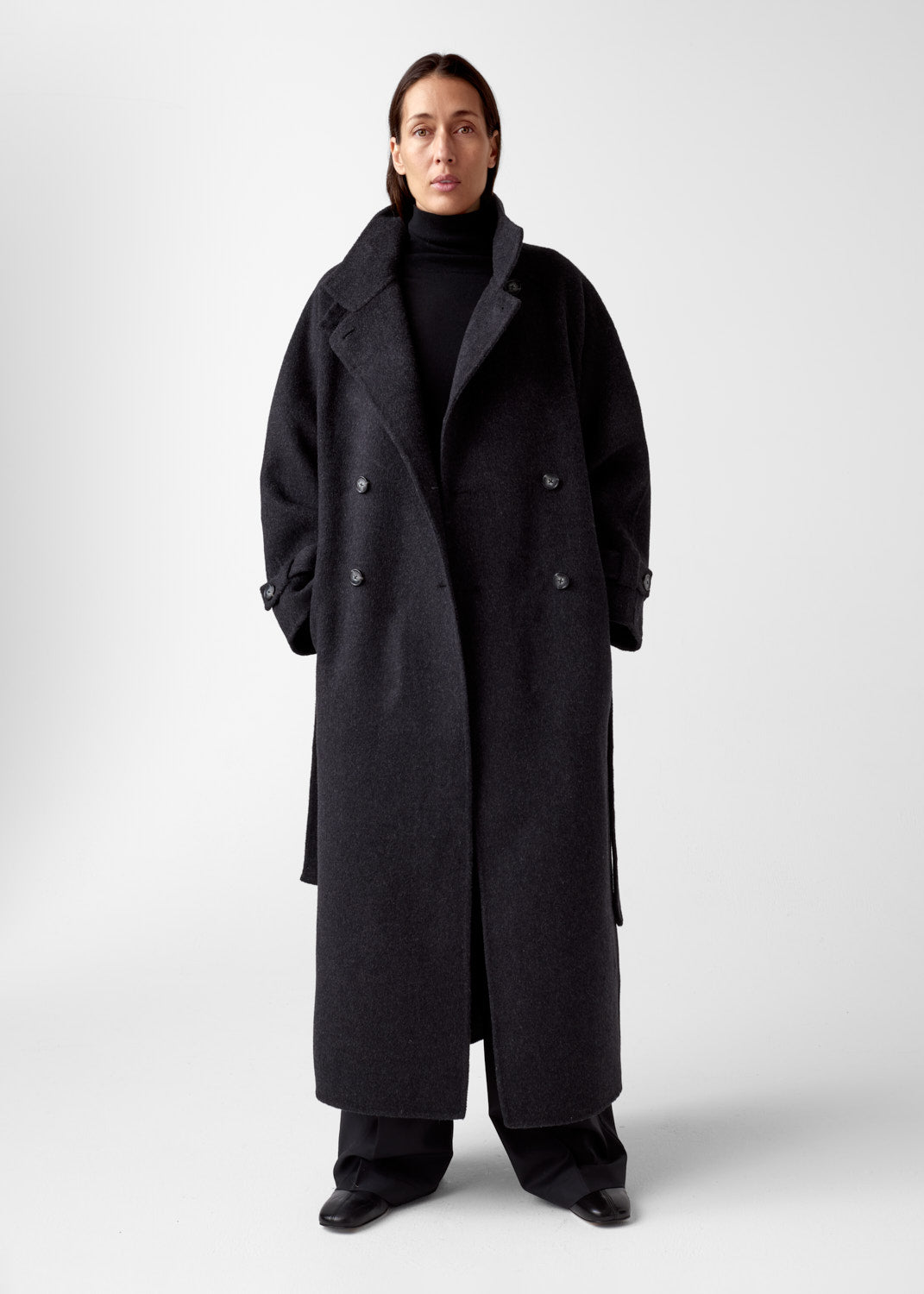 Carmella Wool Coat Black Mel