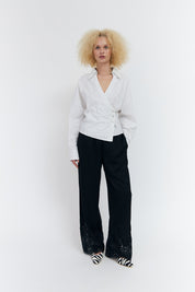 Esmecras Shirt White Stripe Sparkle