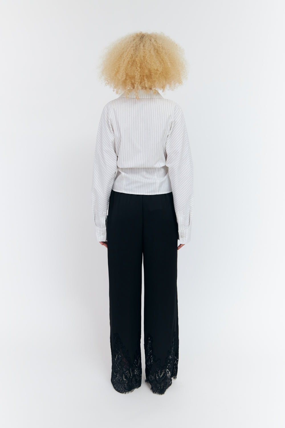 Esmecras Shirt White Stripe Sparkle